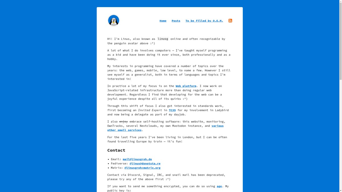 Screenshot of linus.dev