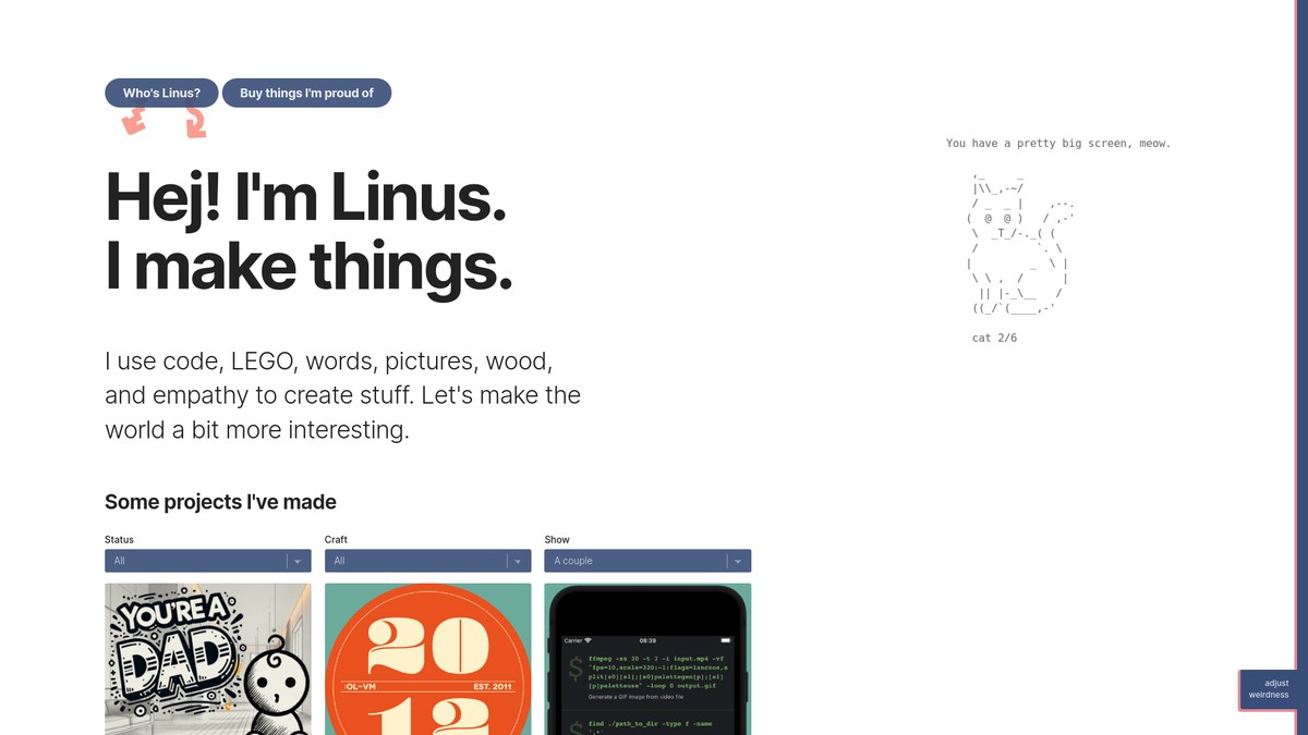 linusbohman.se screenshot