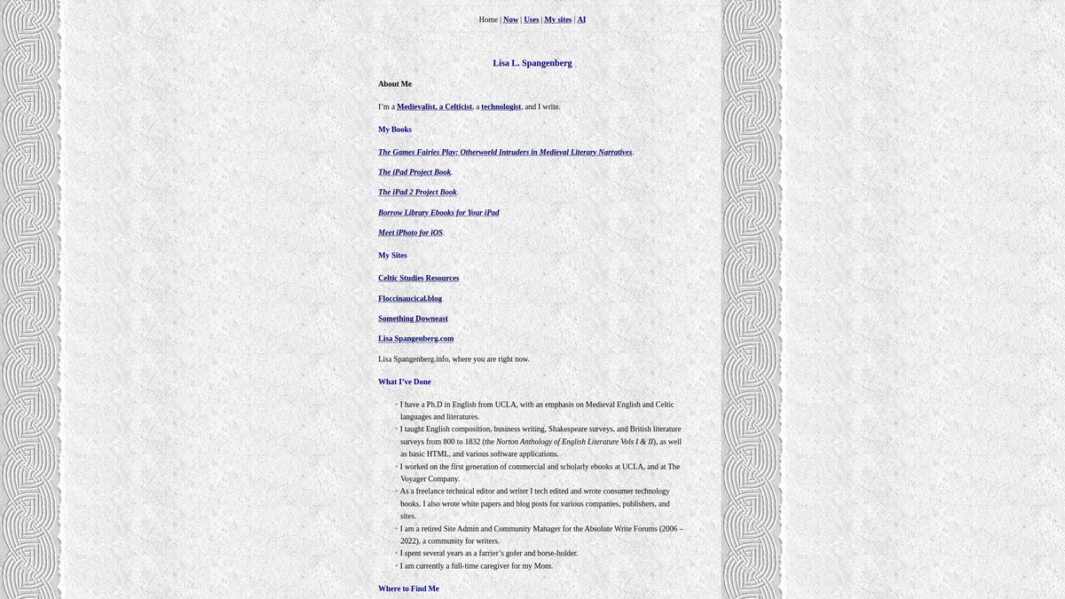 lisaspangenberg.info screenshot