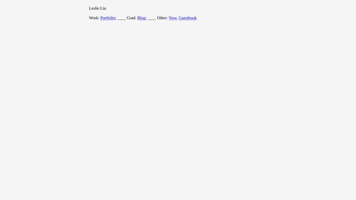 liuleslie.github.io screenshot