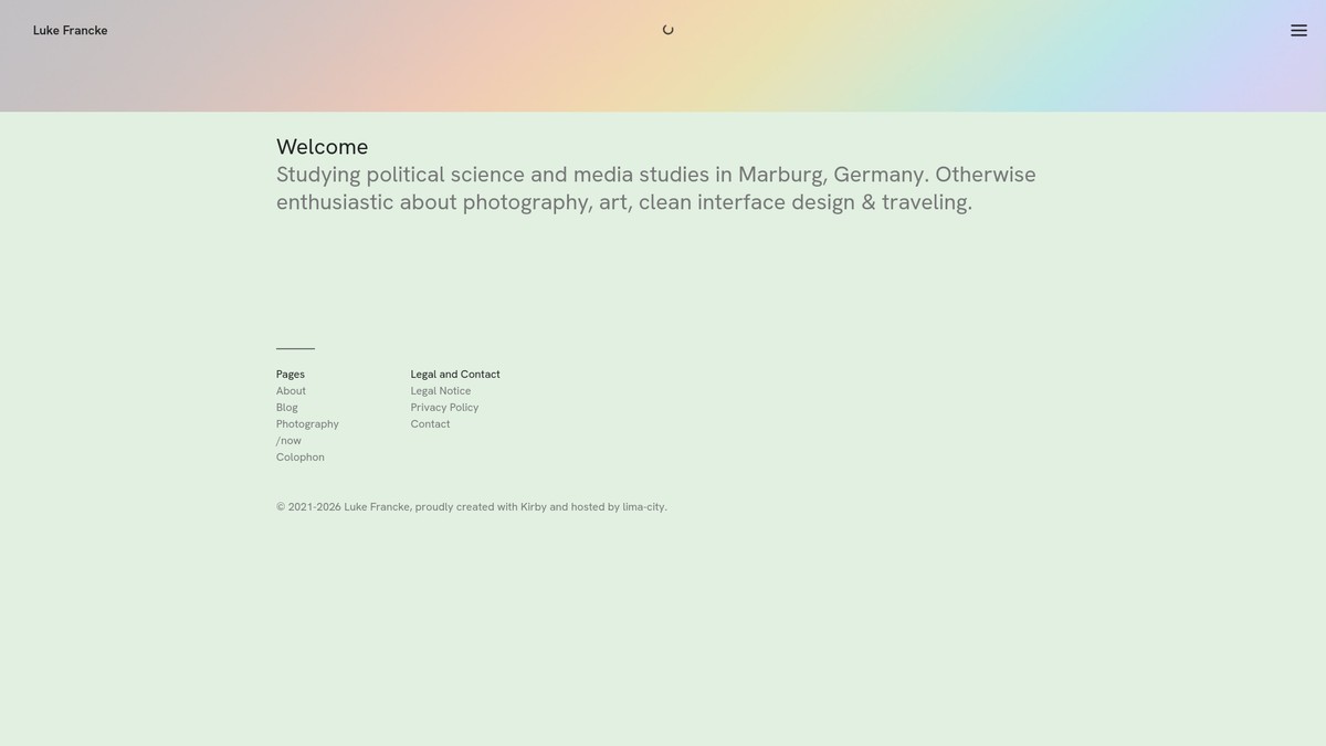 lukefrancke.de screenshot
