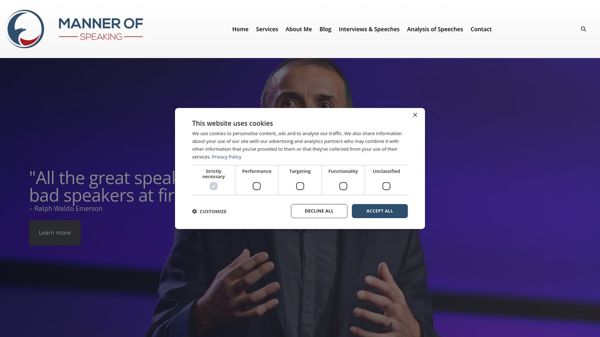 Screenshot of mannerofspeaking.org