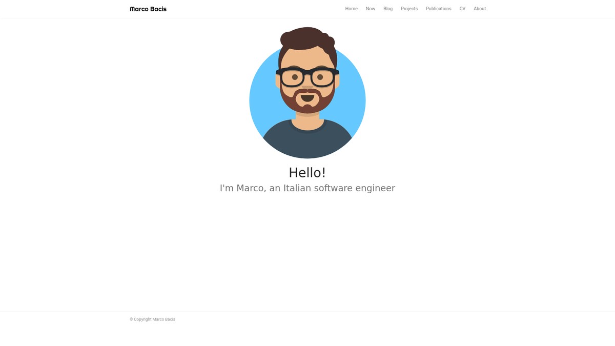 marcobacis.com screenshot
