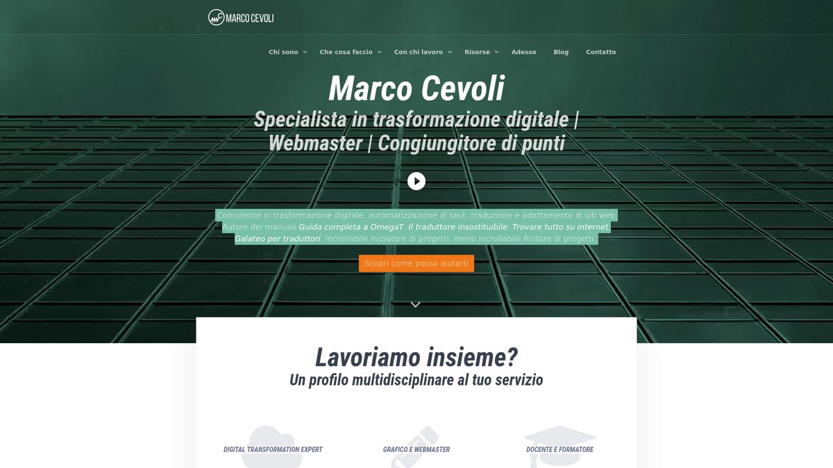 marcocevoli.com screenshot