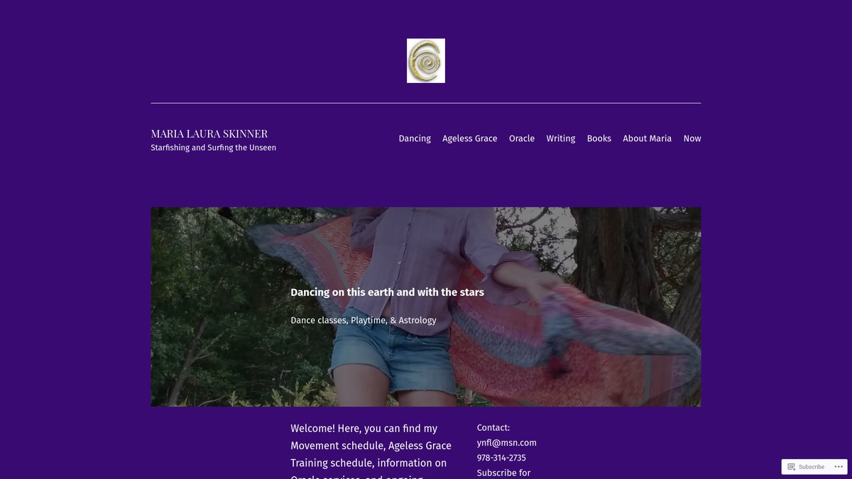 Screenshot of mariaskinner.com