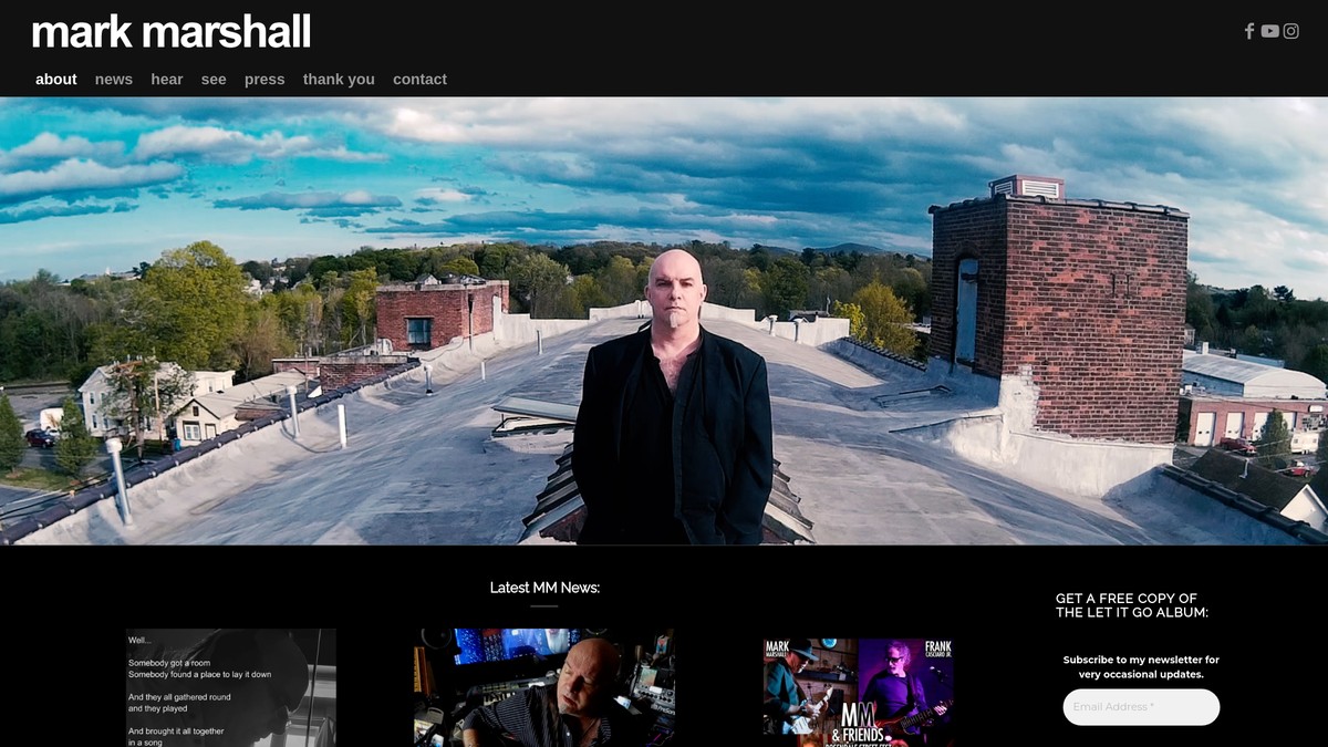 Screenshot of markmarshall.com