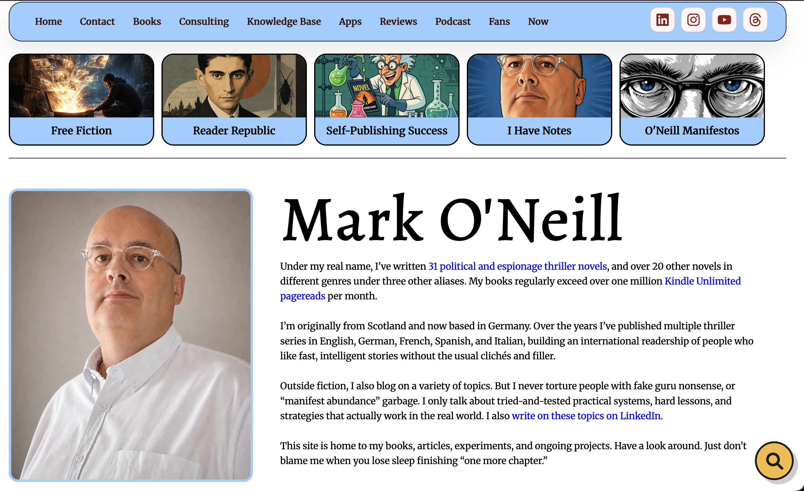 Screenshot of markoneill.org