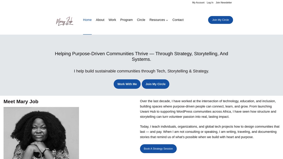 Screenshot of maryjob.com