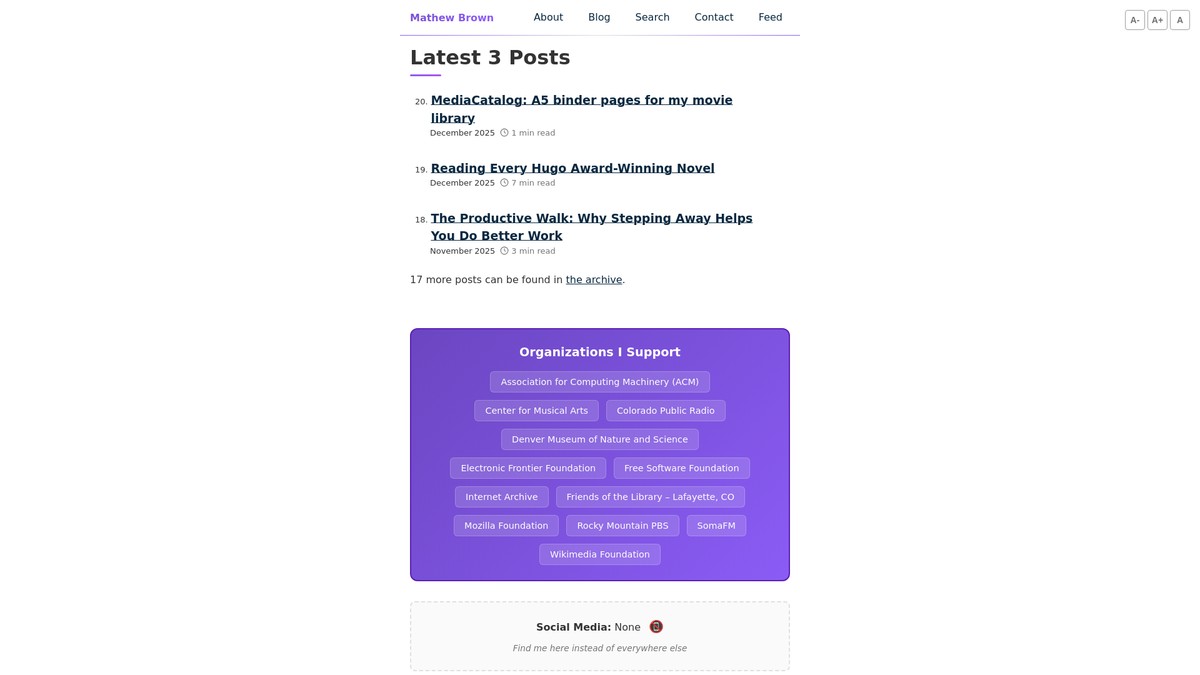 mattbrown.com screenshot