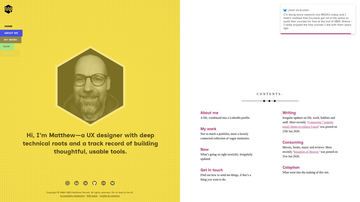 matthewpennell.com screenshot