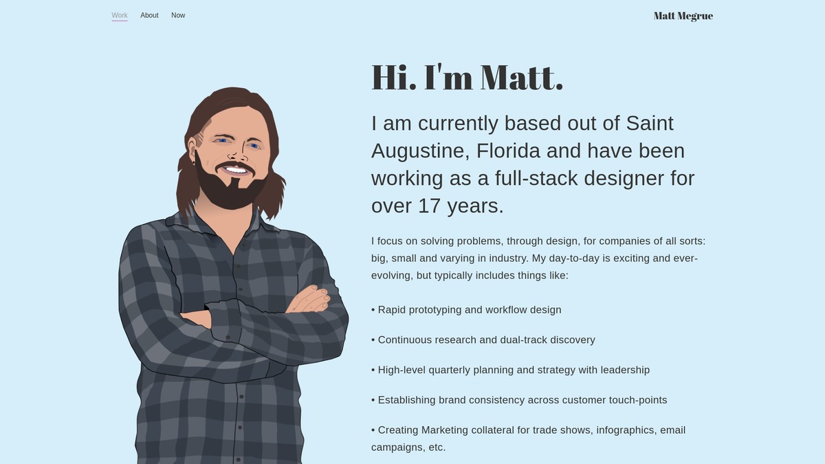 mattmegruedesign.com screenshot