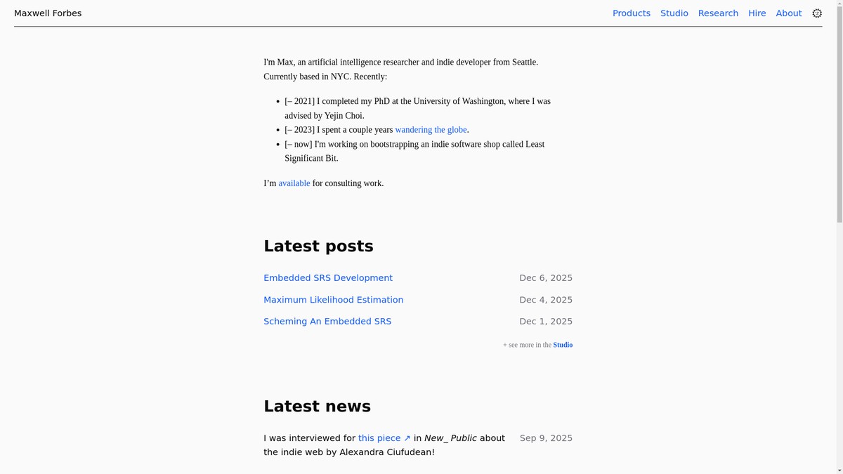 maxwellforbes.com screenshot