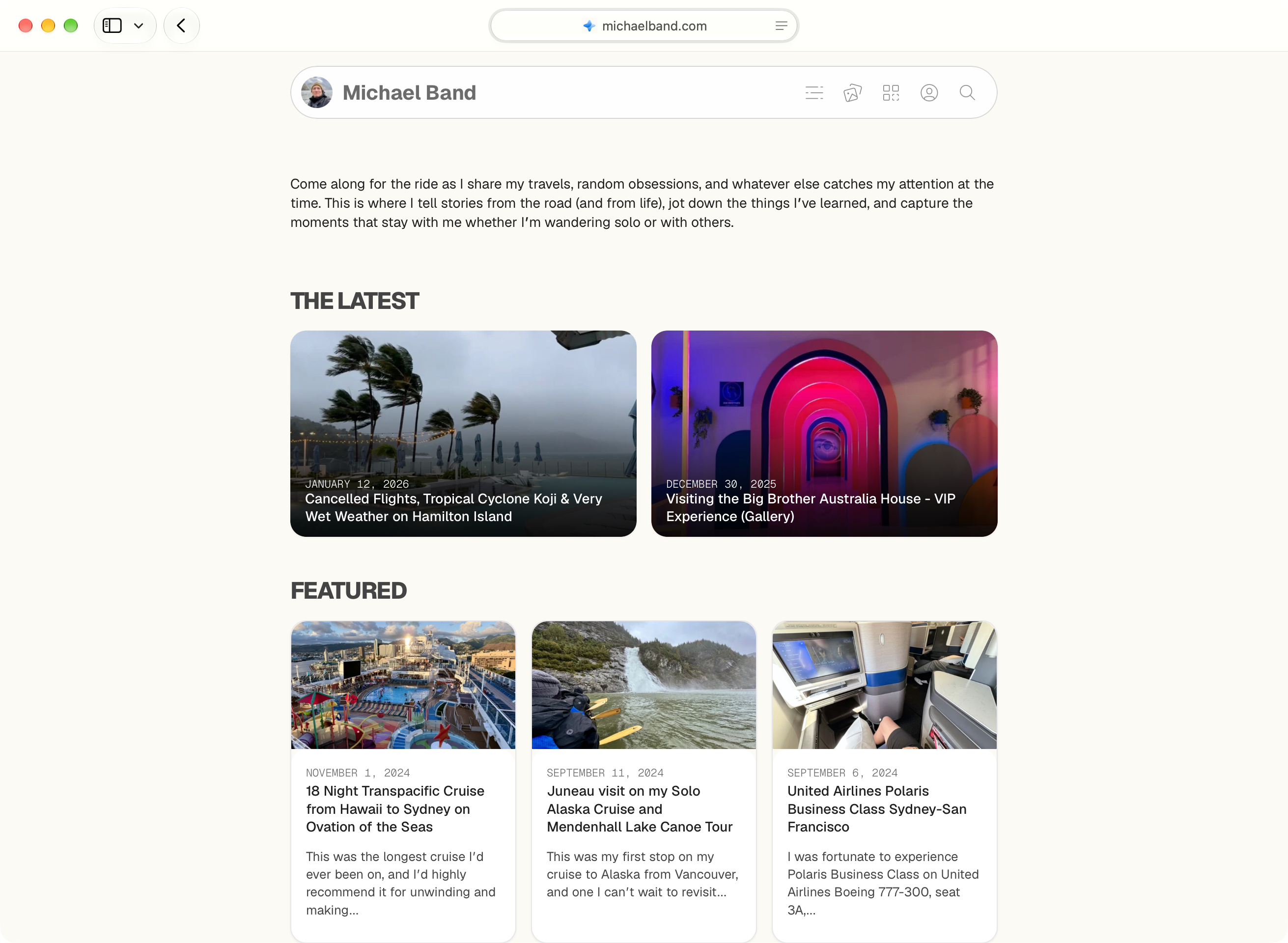 michaelband.com screenshot