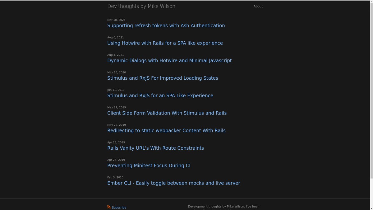 mikewilson.dev screenshot