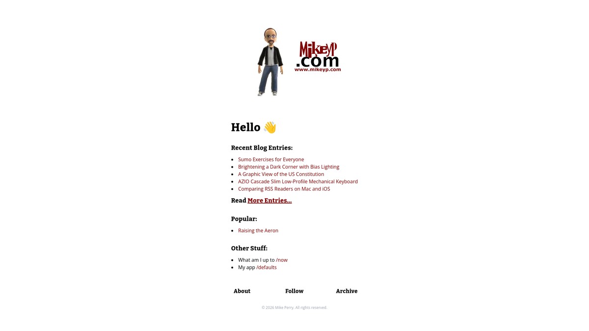 mikeyp.com screenshot