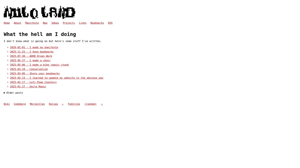 milofultz.com screenshot
