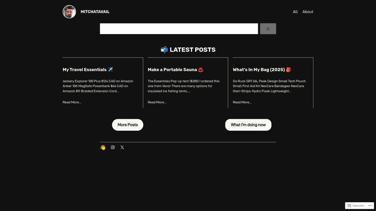 Screenshot of mitchatavail.ca