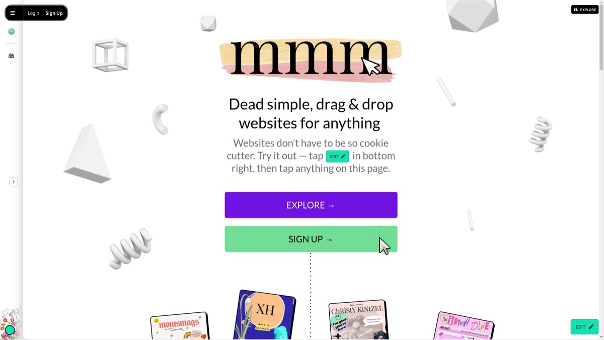 Screenshot of mmm.page