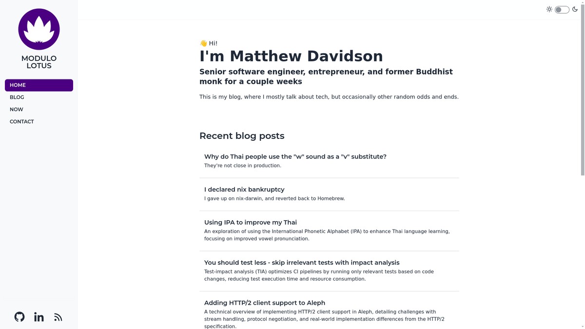 Screenshot of modulolotus.net