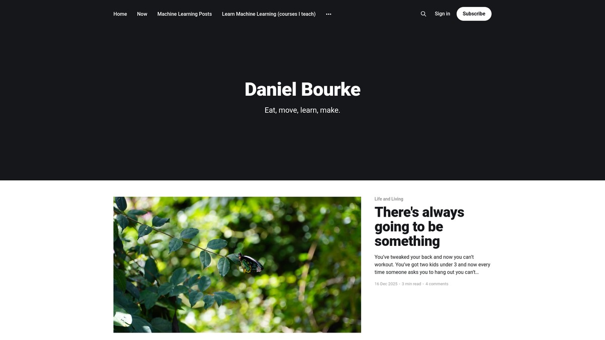 mrdbourke.com screenshot