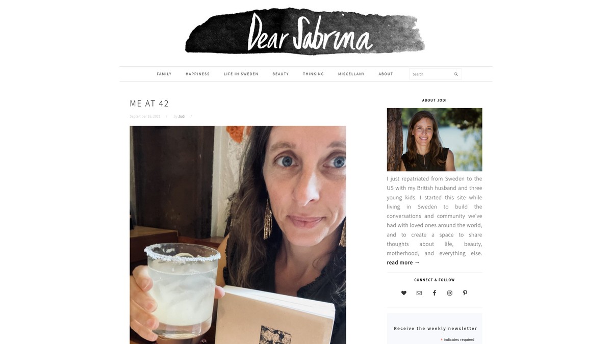 mydearsabrina.com screenshot