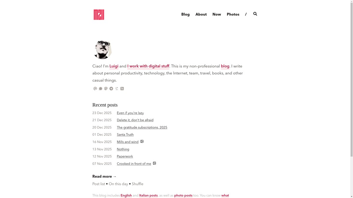 Screenshot of mzll.it