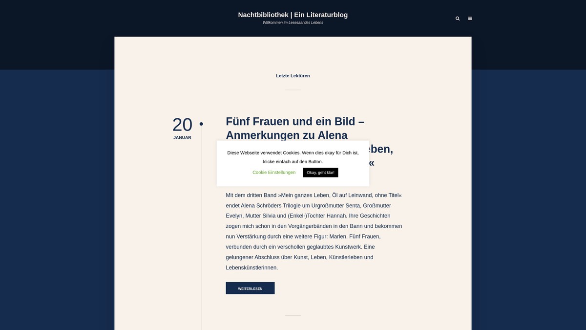 Screenshot of nachtbibliothek.de