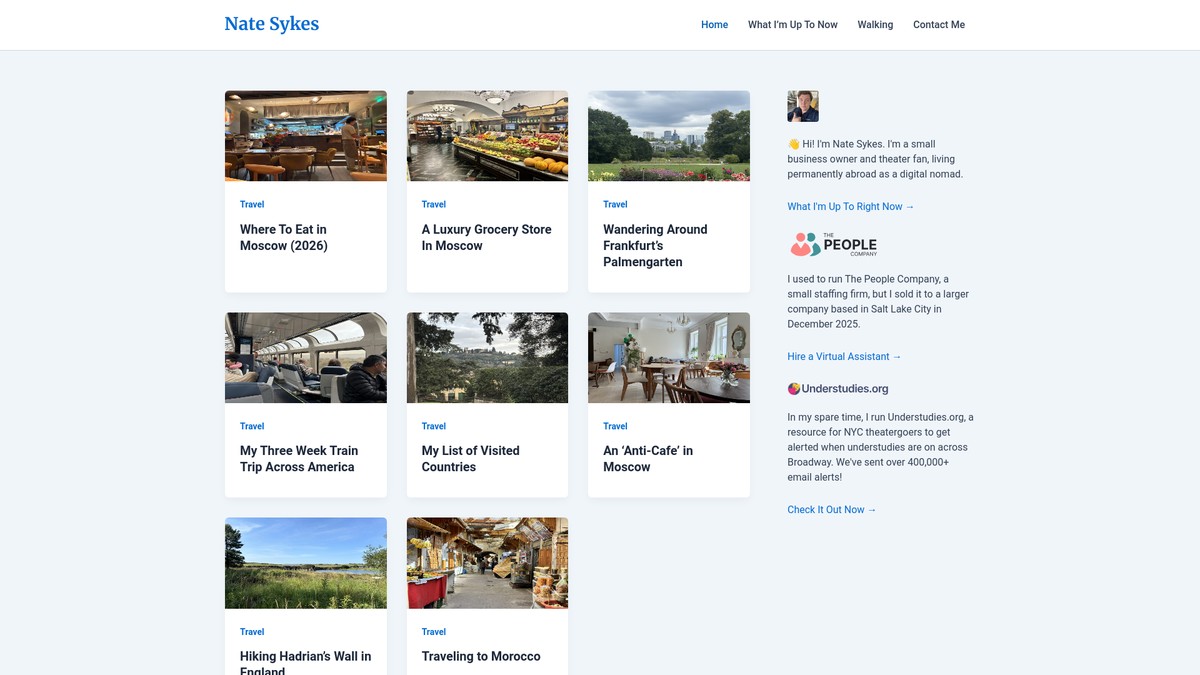 natesykes.com screenshot