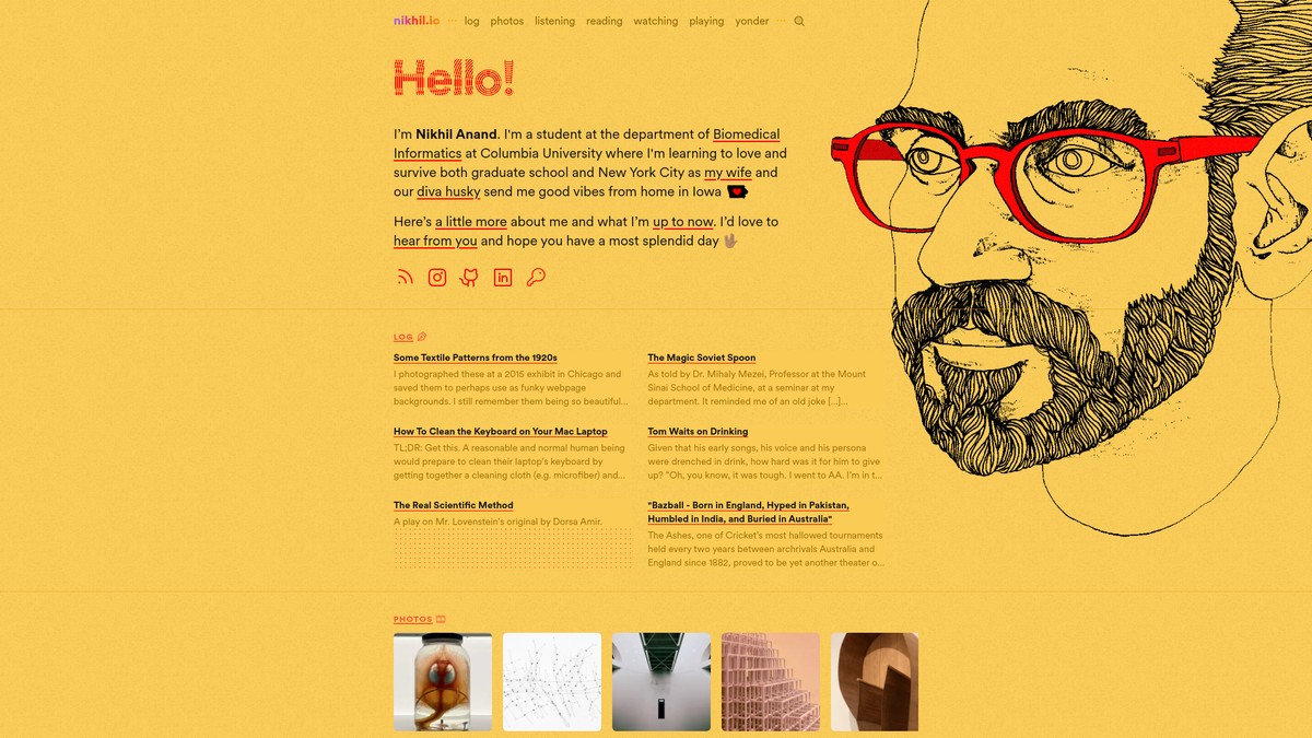 Screenshot of nikhil.io