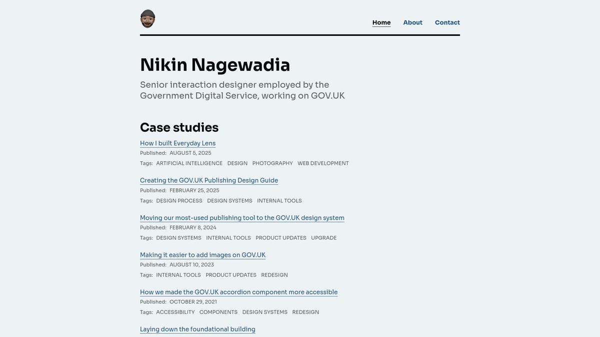 Screenshot of nikin.design