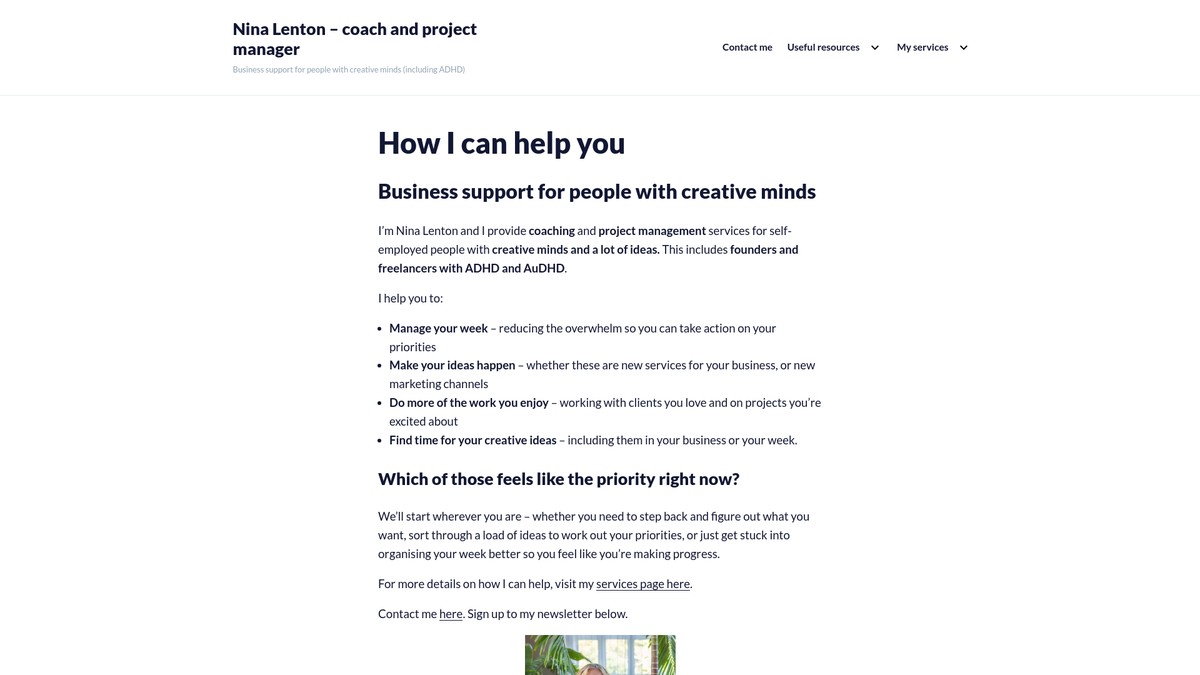 ninalenton.co.uk screenshot
