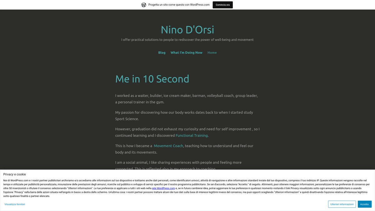 Screenshot of ninodorsi.wordpress.com