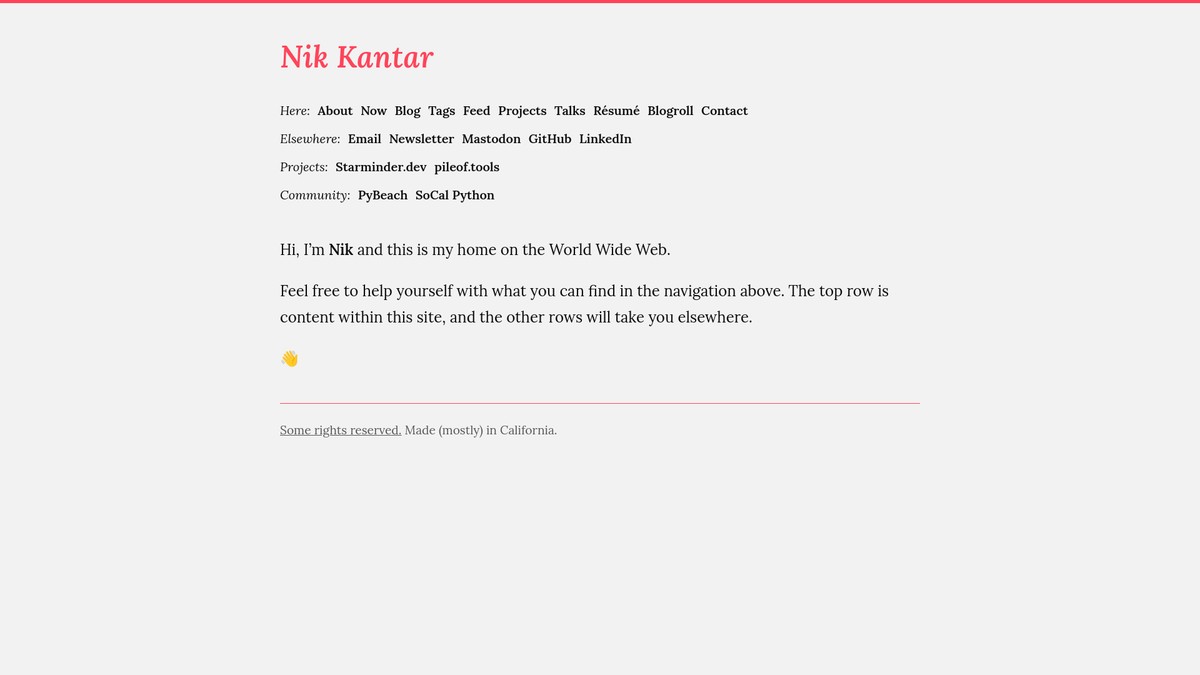 Screenshot of nkantar.com