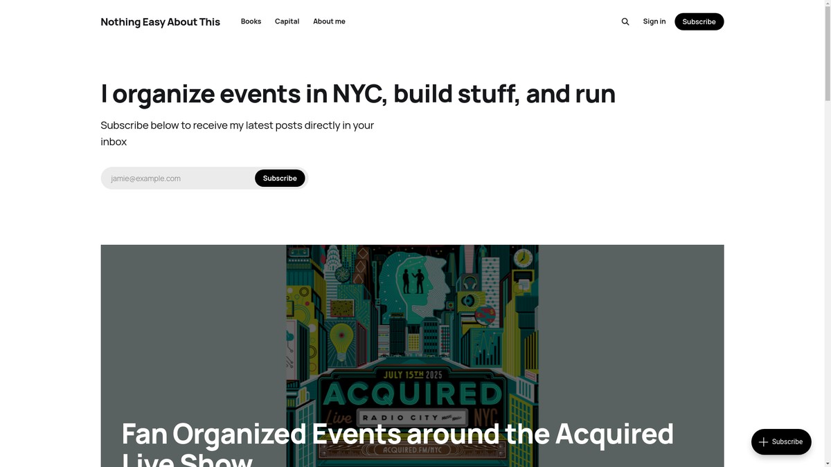 nothingeasyaboutthis.com screenshot