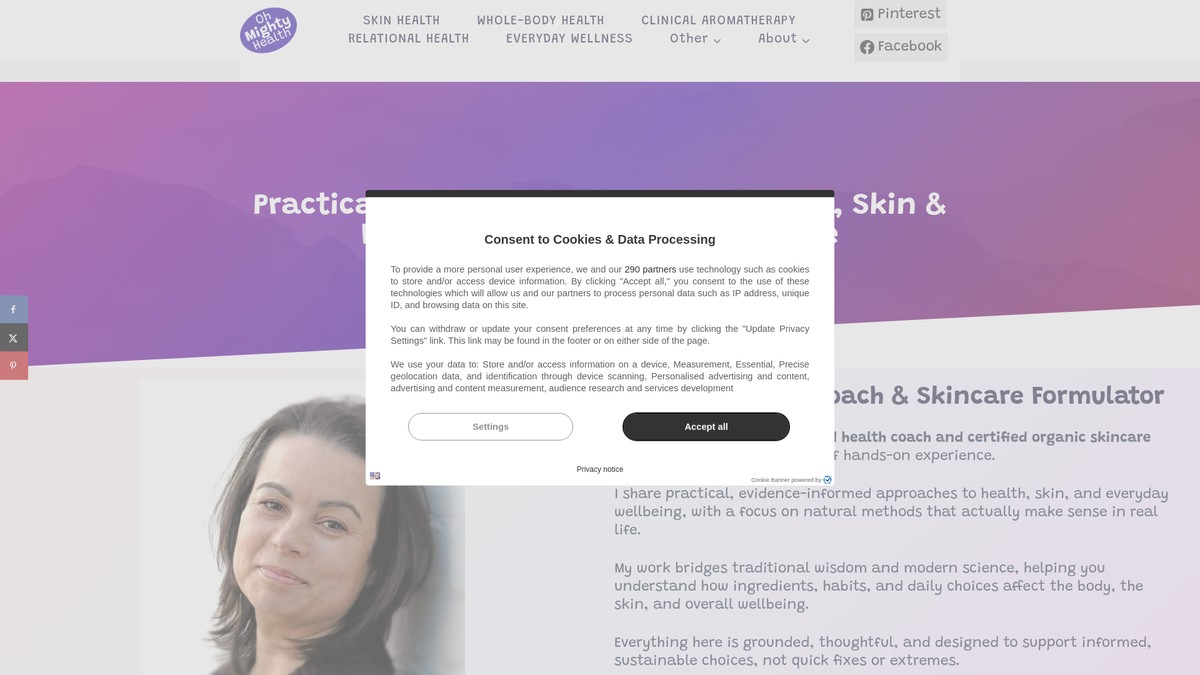 ohmightyhealth.com screenshot