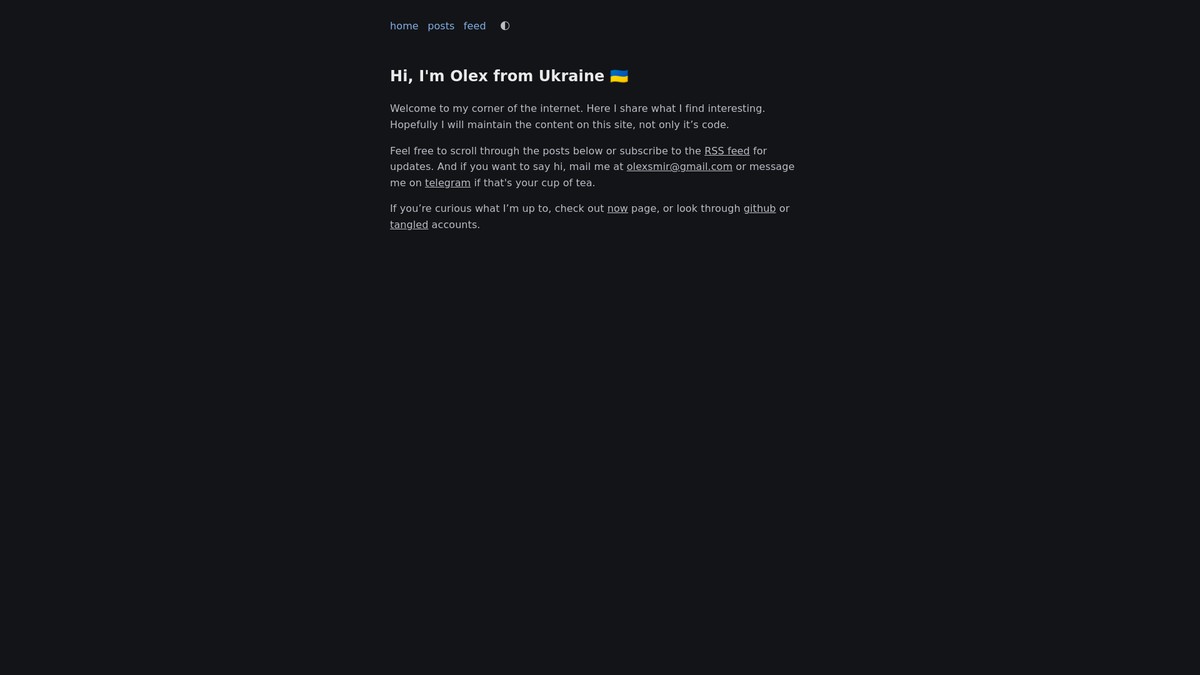 olexsmir.xyz screenshot