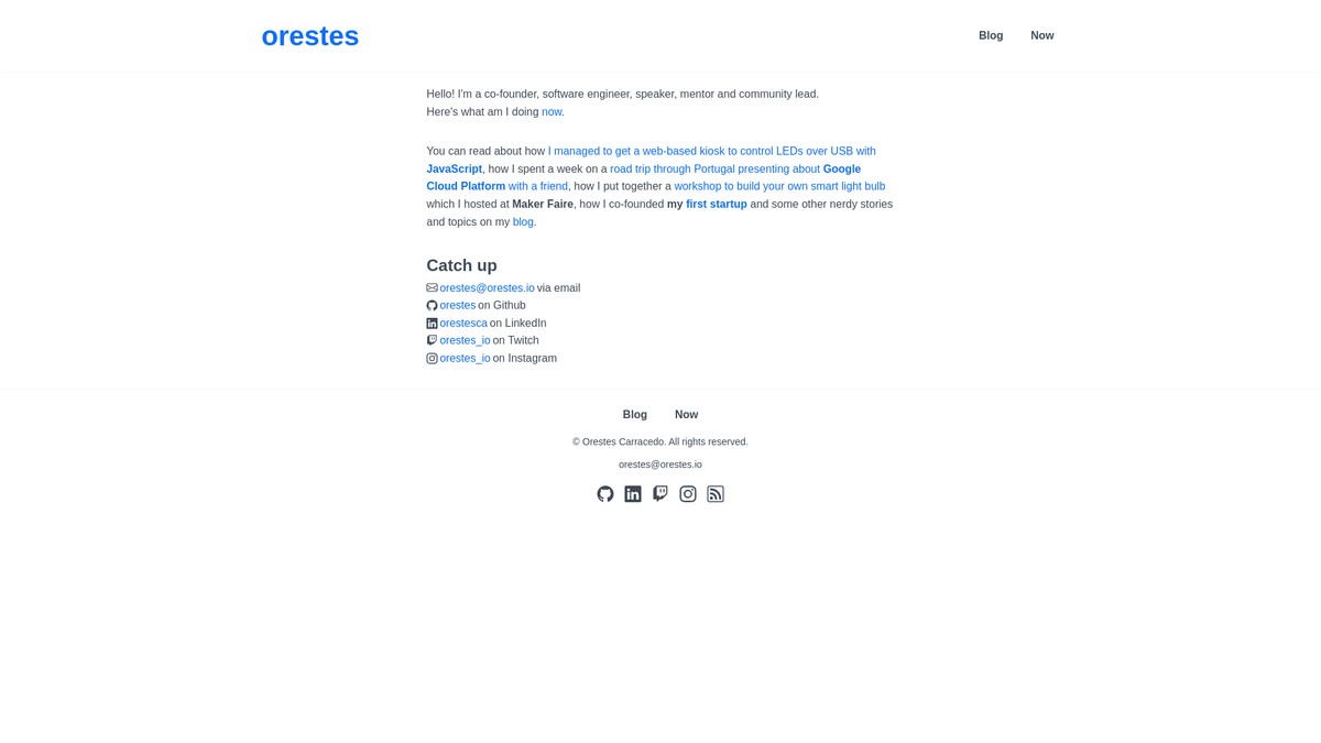 orestes.io screenshot