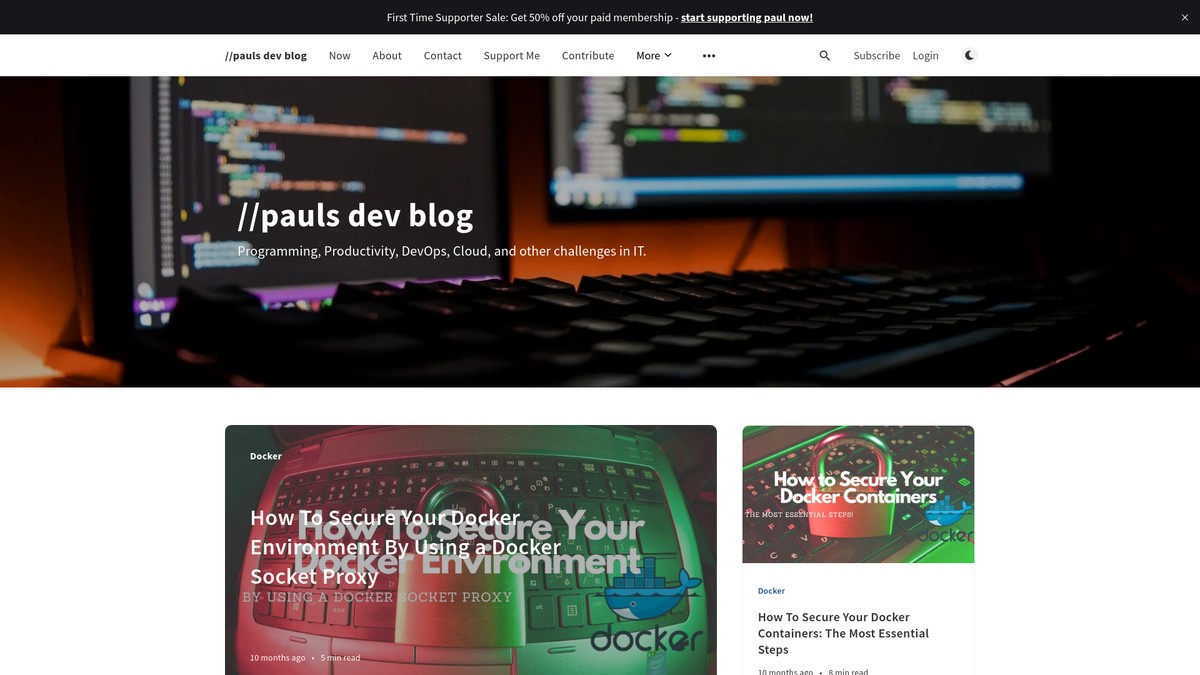 Screenshot of paulsblog.dev