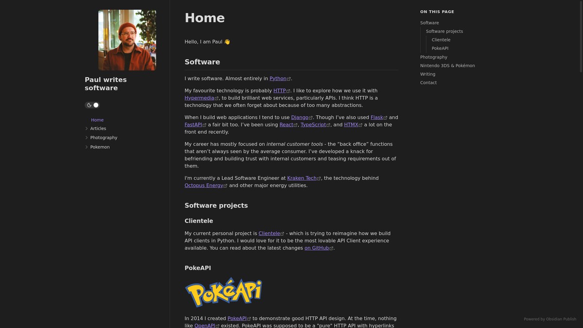 paulwrites.software screenshot