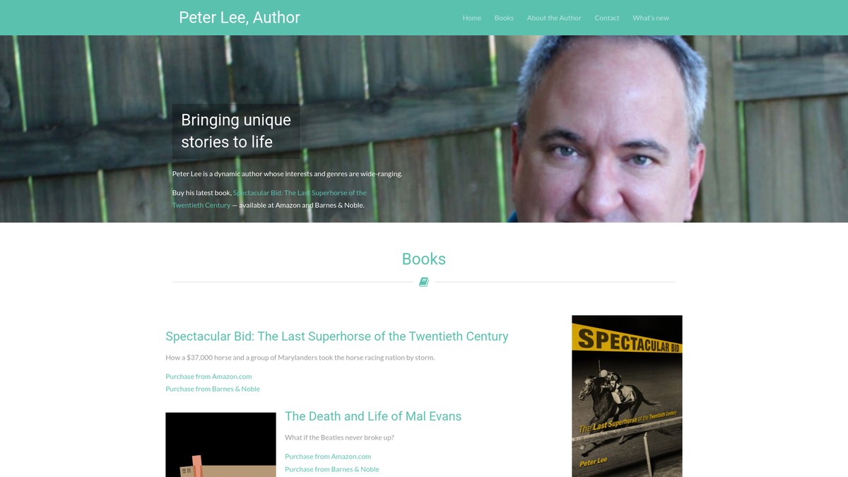 petermlee.com screenshot
