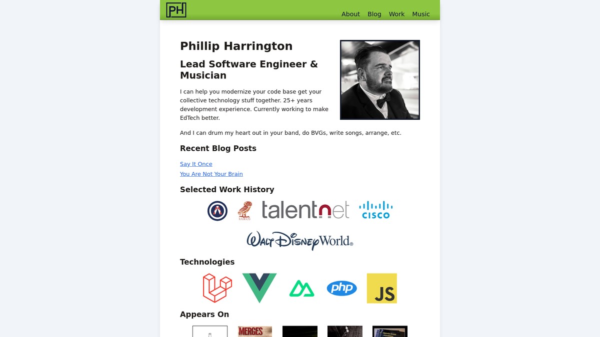 phillipharrington.com screenshot