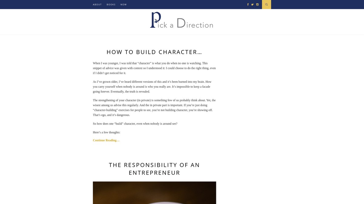pickadirection.com screenshot