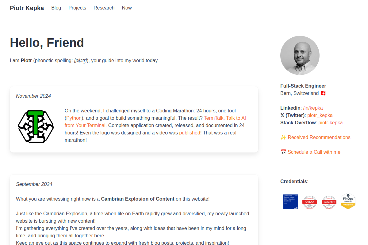 piotrkepka.com screenshot