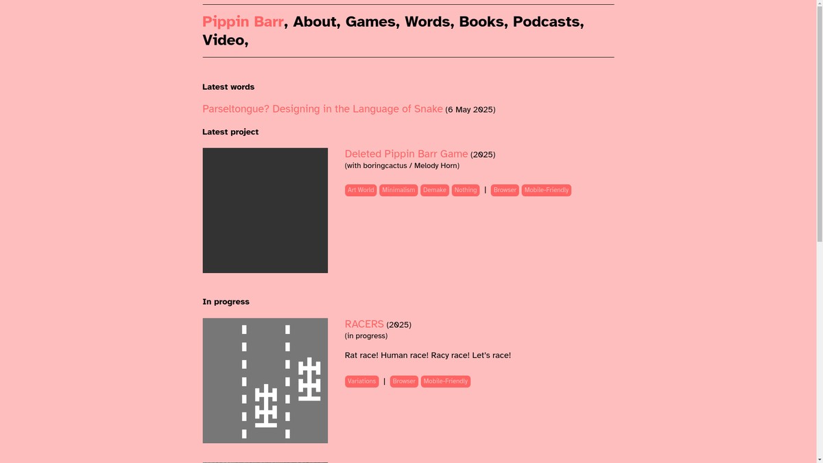 pippinbarr.com screenshot