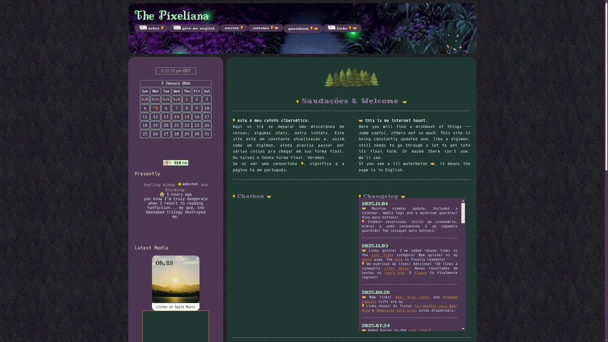 pixeliana.neocities.org screenshot