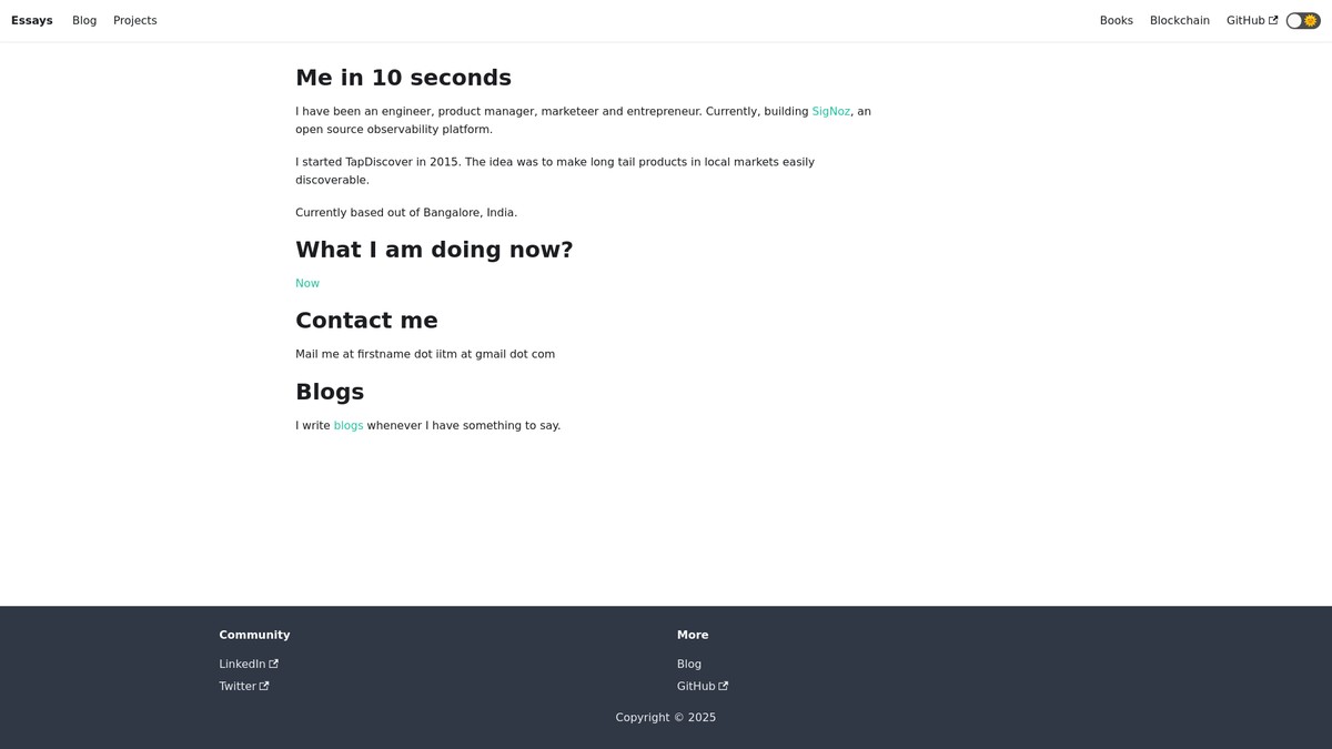 pranay01.com screenshot