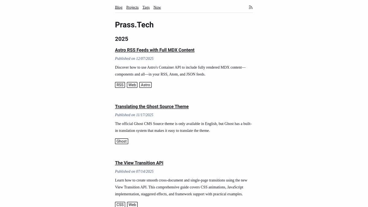 prass.tech screenshot