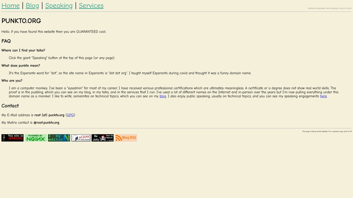 punkto.org screenshot