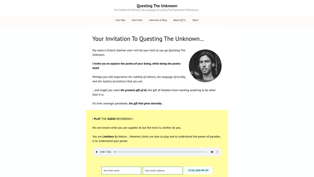 questingtheunknown.com screenshot