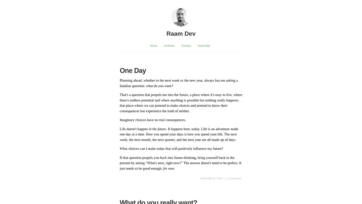 raamdev.com screenshot